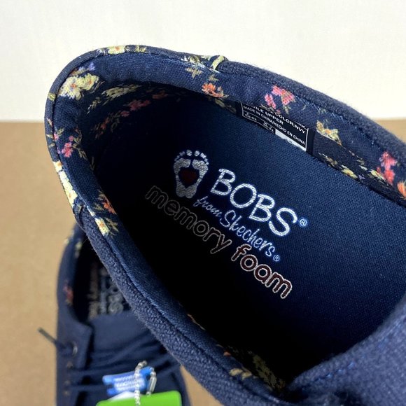 Skechers Bobs Skipper Laurel Oak Slip On Memory Foam Womens Size 6 Navy Blue - Picture 8 of 14